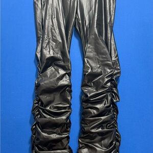 SHEIN Black Faux Leather Pants